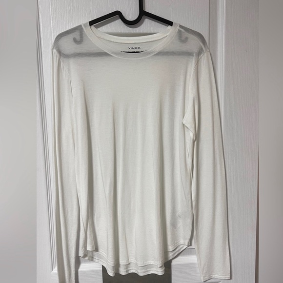 Vince white little boy soft small top worn once - Picture 2 of 7